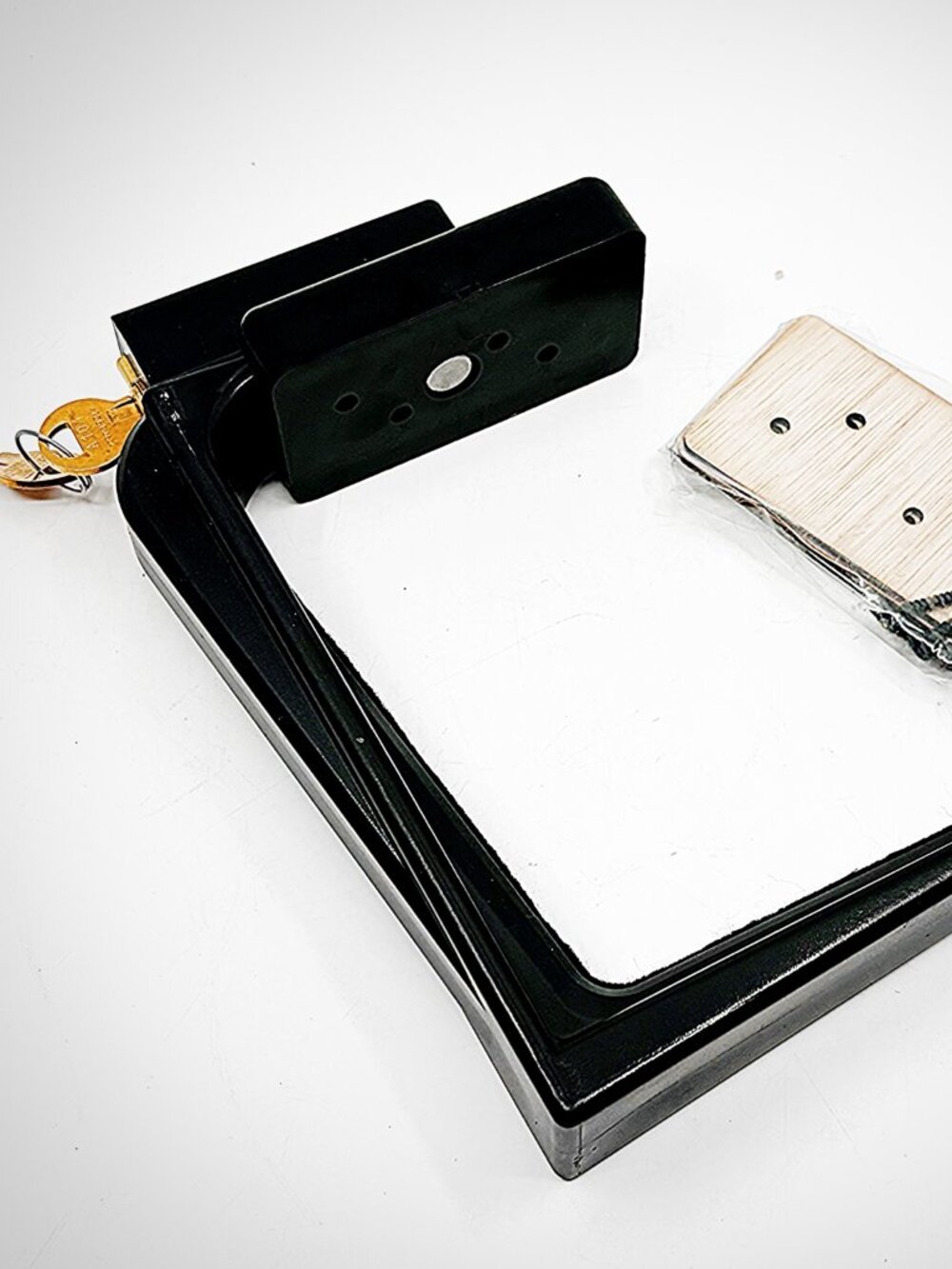 Hands-Off Piano Lock Security Clamp w/ Keys Adjustable Black